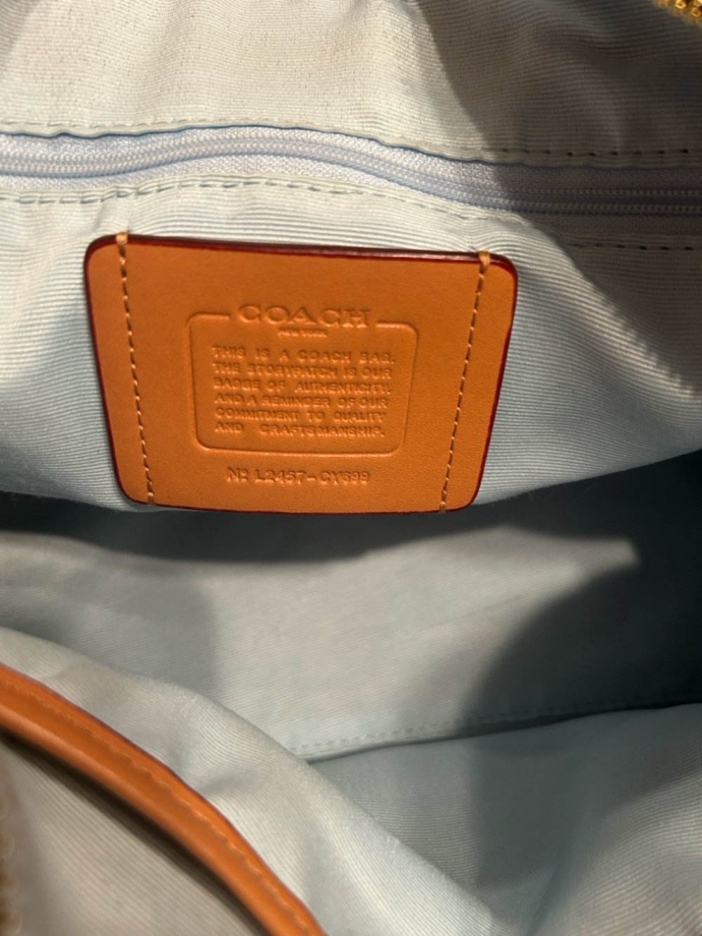 Large COACH Denim Rowan Satchel, EUC!! - Picture 6 of 10